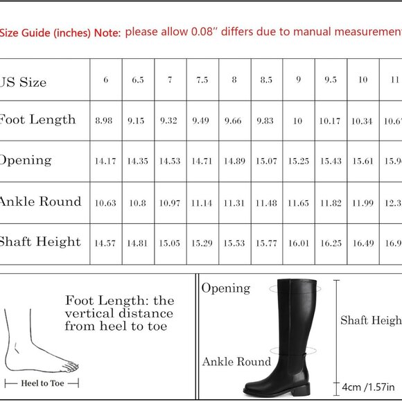 Elegant Black Faux Leather Knee High Boots with Low Heels and Side Zipper - Picture 7 of 7